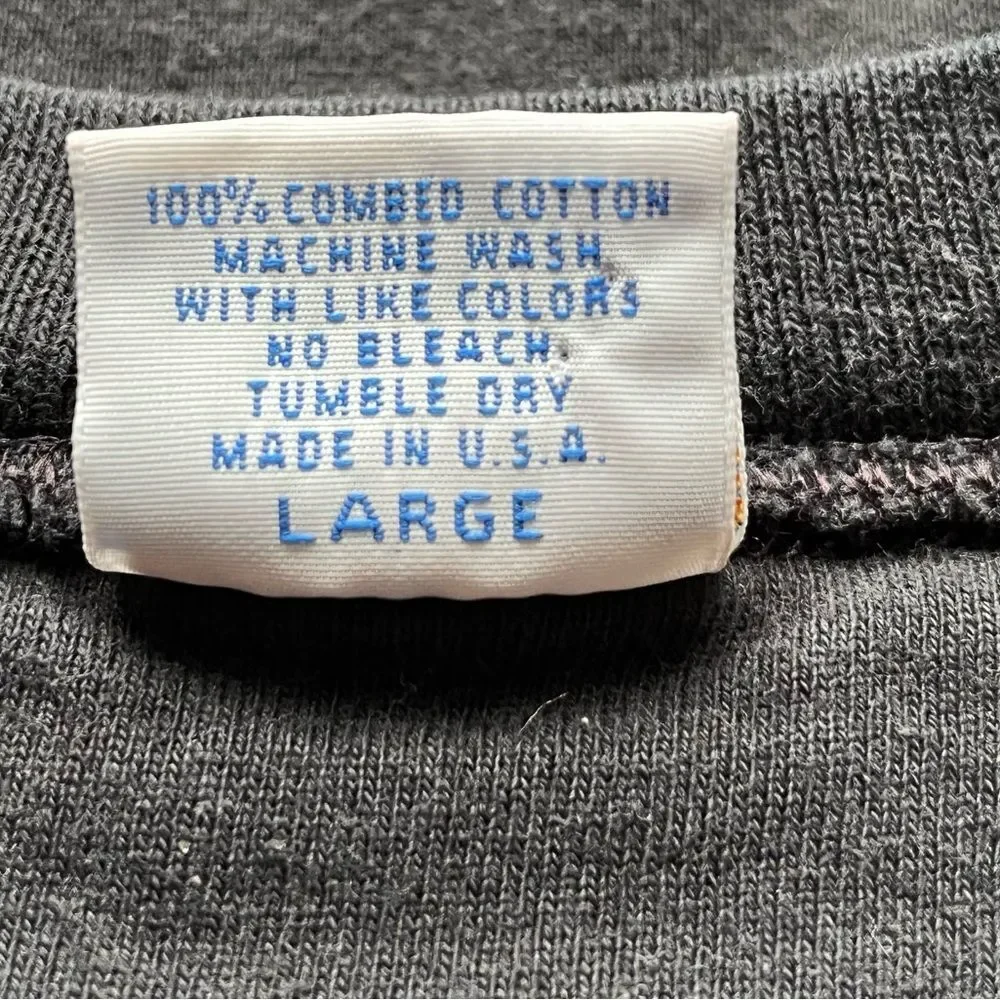 Aspen Colorado Black Crewneck Embroidered Skis Made In USA Men’s Large Vintage